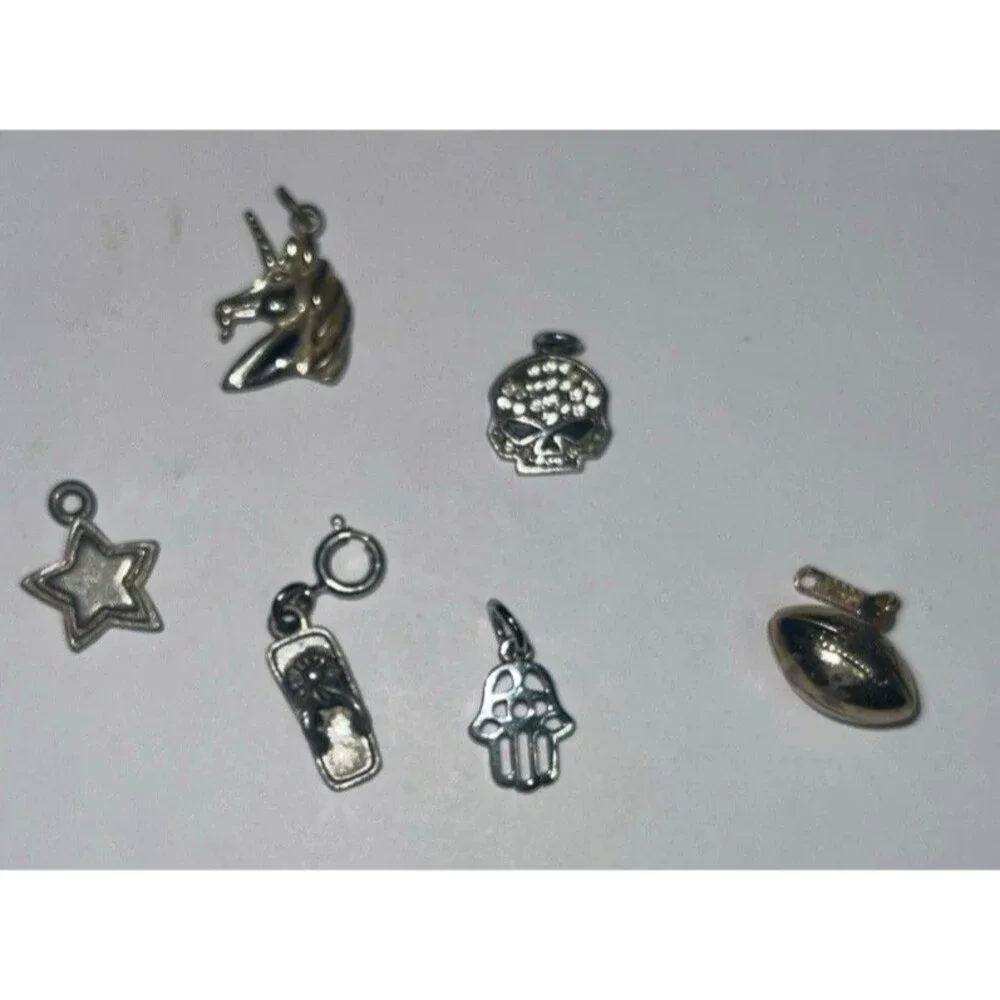 Lot Of 6 Necklace Bracelet Pendants  Crafts